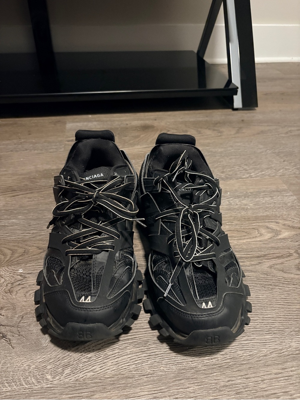 Balenciaga LED Black Men's Multi-Layer Track Sneakers